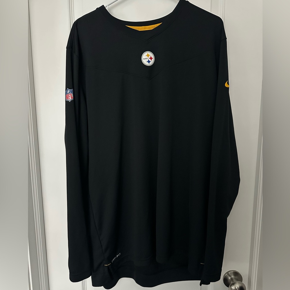 Nike Pittsburgh Steelers Black Coaches Dri-Fit Long Sleeve